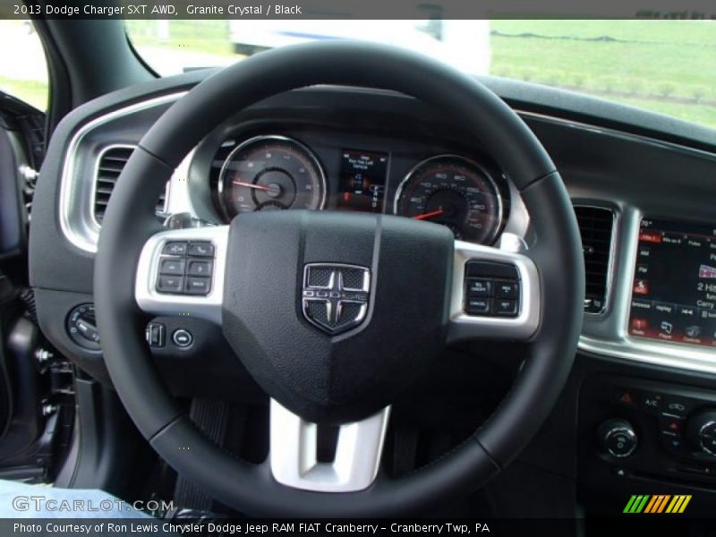 Granite Crystal / Black 2013 Dodge Charger SXT AWD
