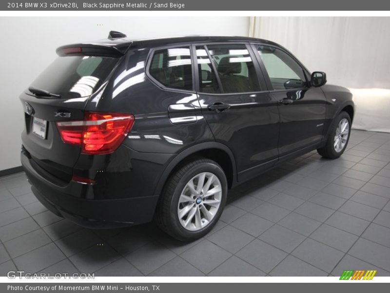 Black Sapphire Metallic / Sand Beige 2014 BMW X3 xDrive28i