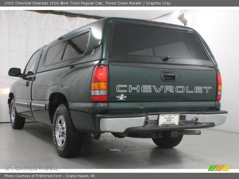 Forest Green Metallic / Graphite Gray 2002 Chevrolet Silverado 1500 Work Truck Regular Cab