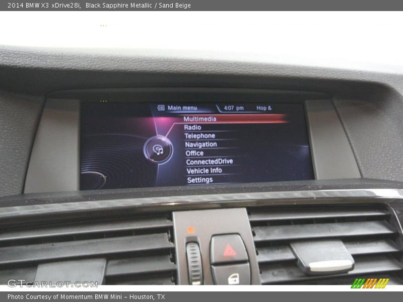Black Sapphire Metallic / Sand Beige 2014 BMW X3 xDrive28i