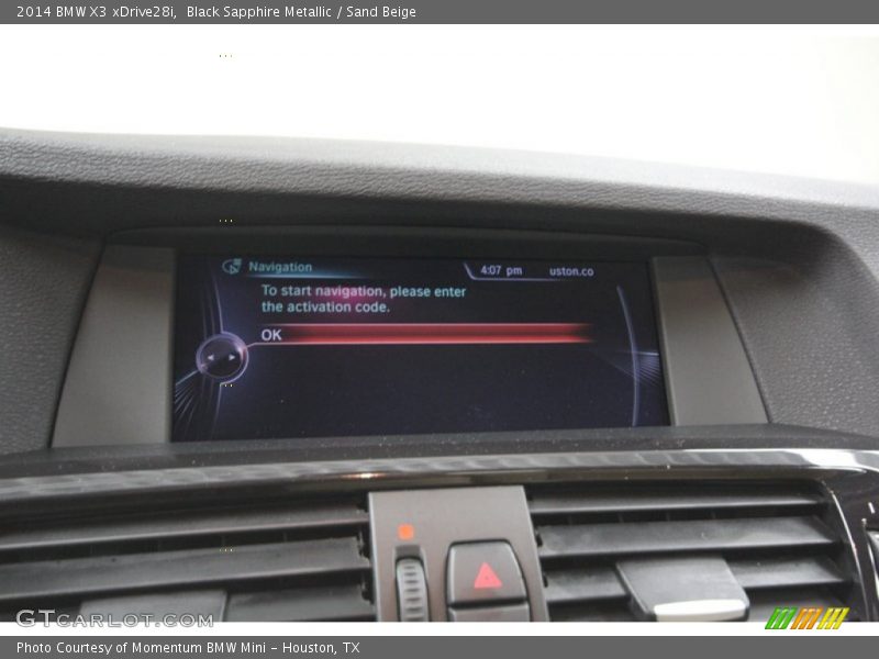 Black Sapphire Metallic / Sand Beige 2014 BMW X3 xDrive28i