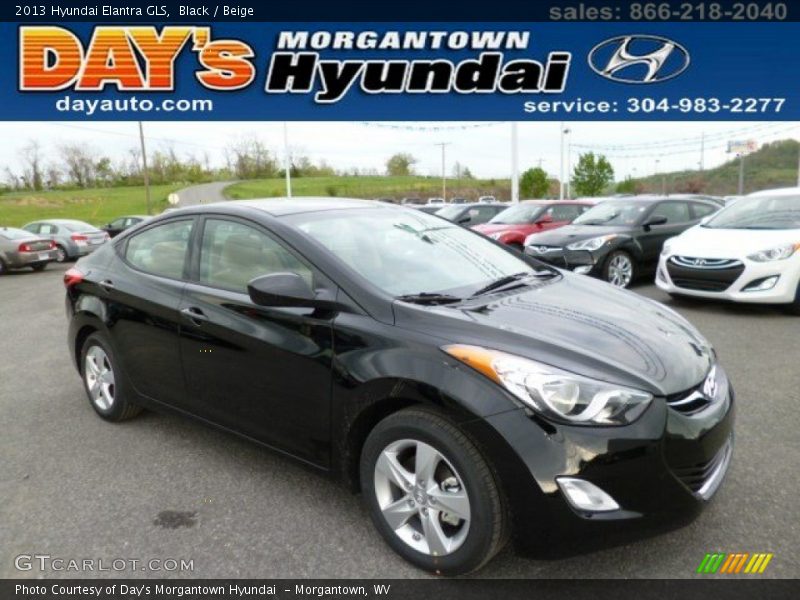 Black / Beige 2013 Hyundai Elantra GLS