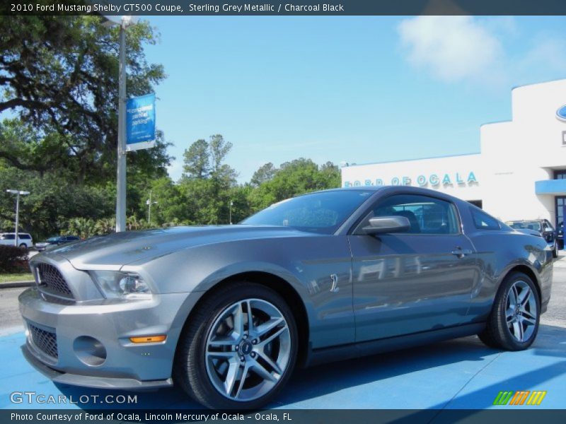 Sterling Grey Metallic / Charcoal Black 2010 Ford Mustang Shelby GT500 Coupe