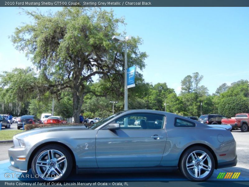 Sterling Grey Metallic / Charcoal Black 2010 Ford Mustang Shelby GT500 Coupe