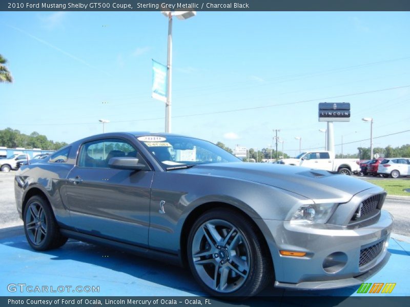 Sterling Grey Metallic / Charcoal Black 2010 Ford Mustang Shelby GT500 Coupe