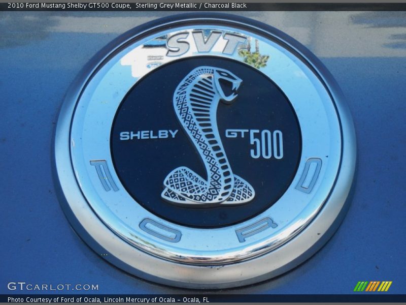 Sterling Grey Metallic / Charcoal Black 2010 Ford Mustang Shelby GT500 Coupe