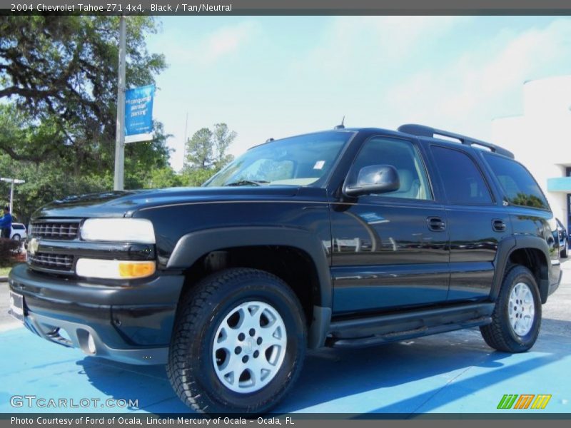 Black / Tan/Neutral 2004 Chevrolet Tahoe Z71 4x4