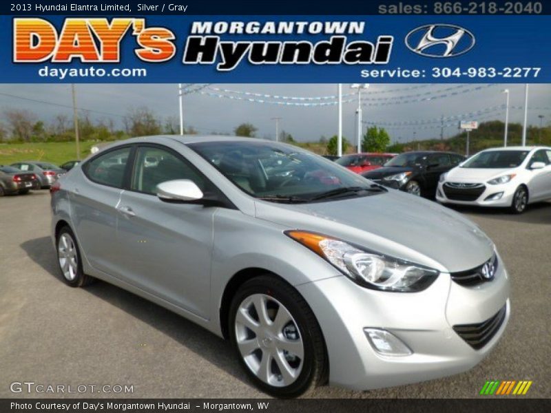Silver / Gray 2013 Hyundai Elantra Limited