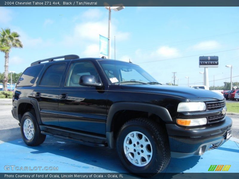 Black / Tan/Neutral 2004 Chevrolet Tahoe Z71 4x4