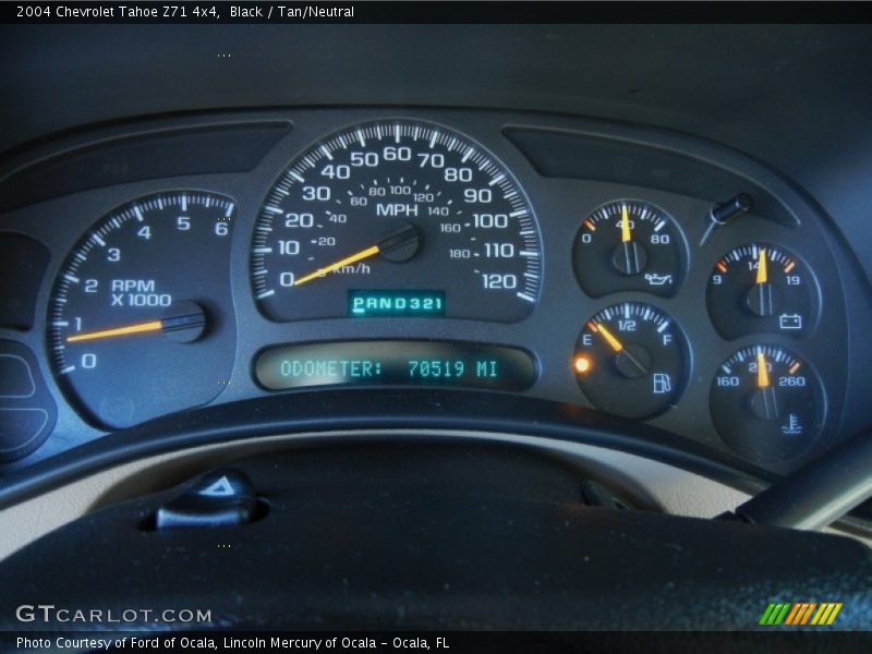 Black / Tan/Neutral 2004 Chevrolet Tahoe Z71 4x4