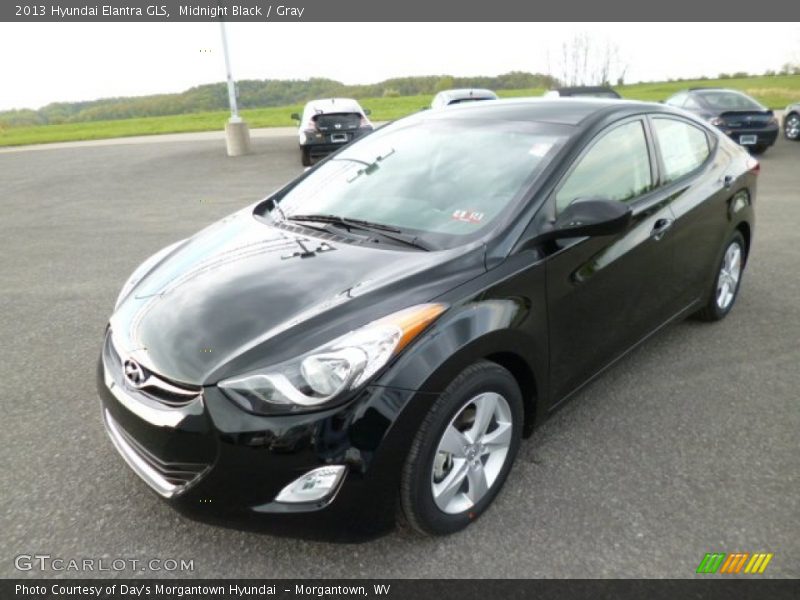 Midnight Black / Gray 2013 Hyundai Elantra GLS