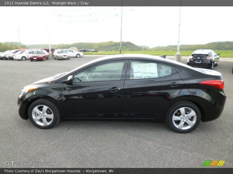 Midnight Black / Gray 2013 Hyundai Elantra GLS