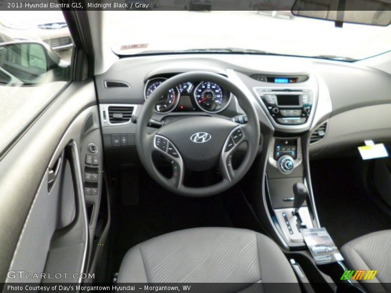 Midnight Black / Gray 2013 Hyundai Elantra GLS