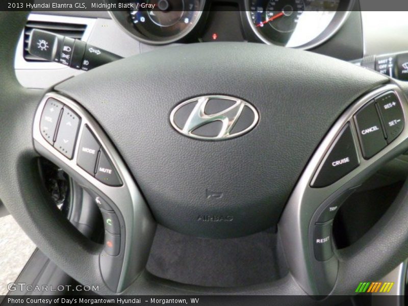 Midnight Black / Gray 2013 Hyundai Elantra GLS