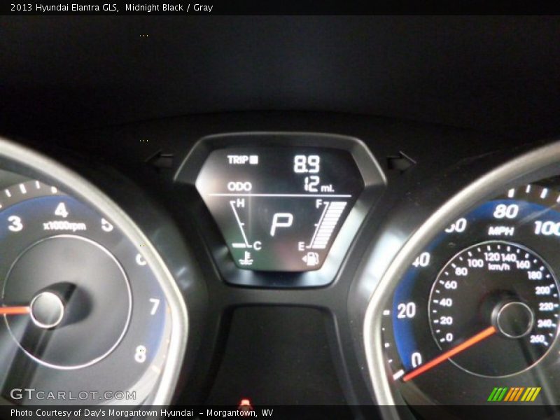 Midnight Black / Gray 2013 Hyundai Elantra GLS