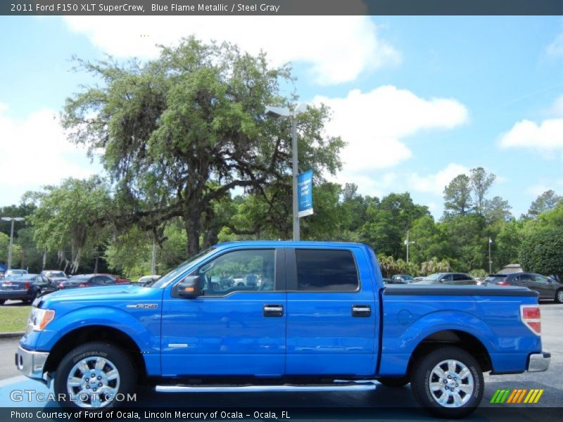 Blue Flame Metallic / Steel Gray 2011 Ford F150 XLT SuperCrew