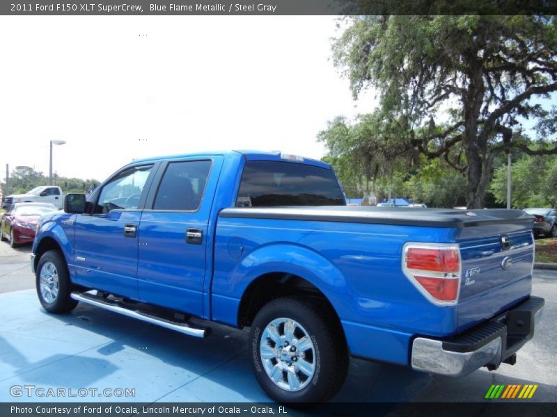 Blue Flame Metallic / Steel Gray 2011 Ford F150 XLT SuperCrew
