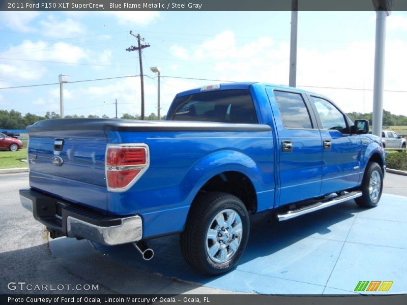 Blue Flame Metallic / Steel Gray 2011 Ford F150 XLT SuperCrew