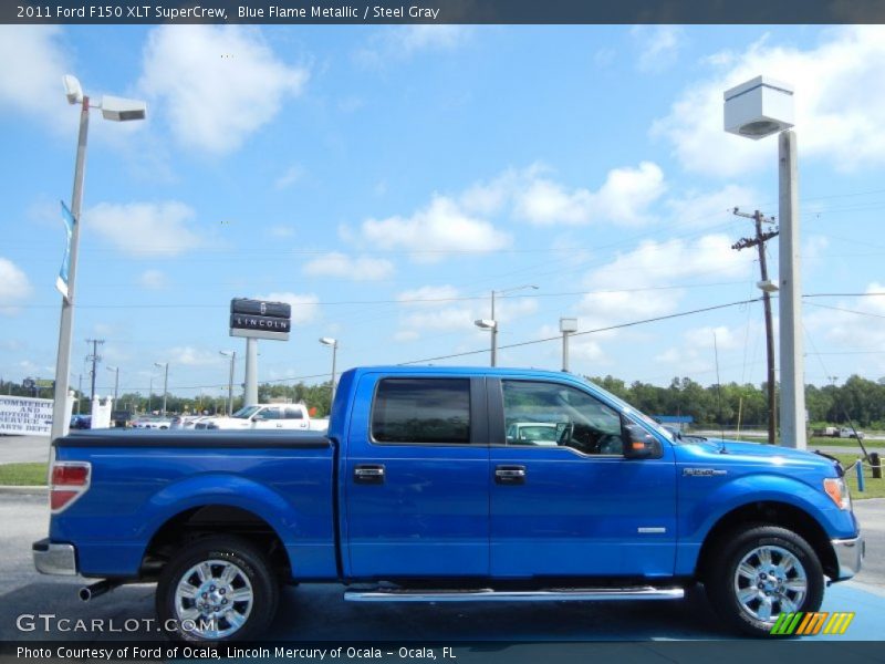 Blue Flame Metallic / Steel Gray 2011 Ford F150 XLT SuperCrew