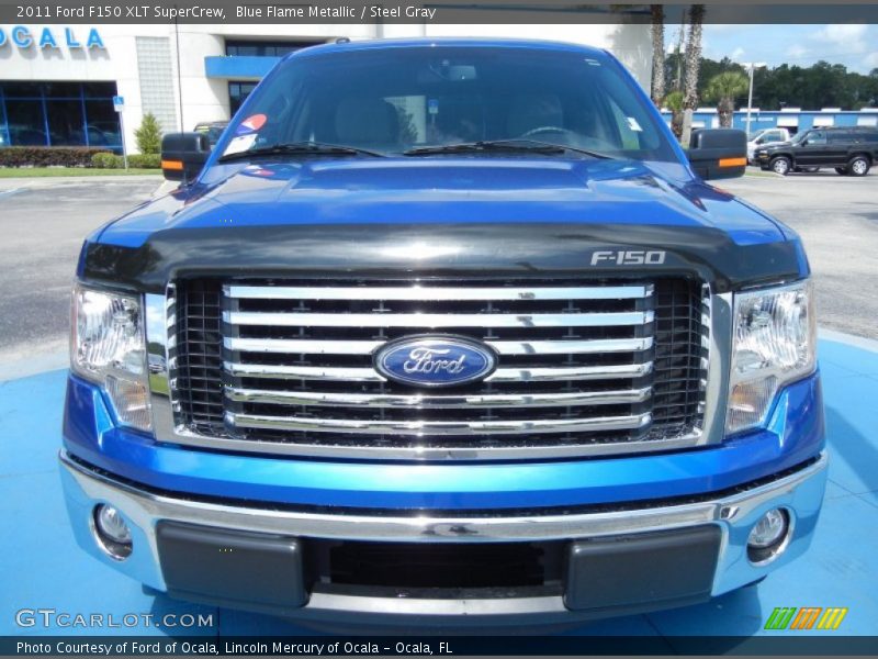 Blue Flame Metallic / Steel Gray 2011 Ford F150 XLT SuperCrew