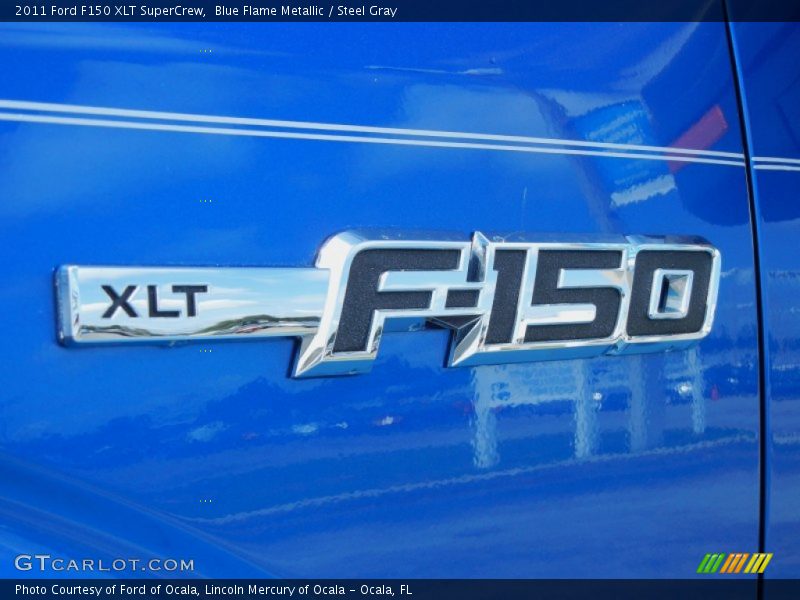 Blue Flame Metallic / Steel Gray 2011 Ford F150 XLT SuperCrew