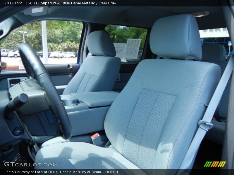Blue Flame Metallic / Steel Gray 2011 Ford F150 XLT SuperCrew