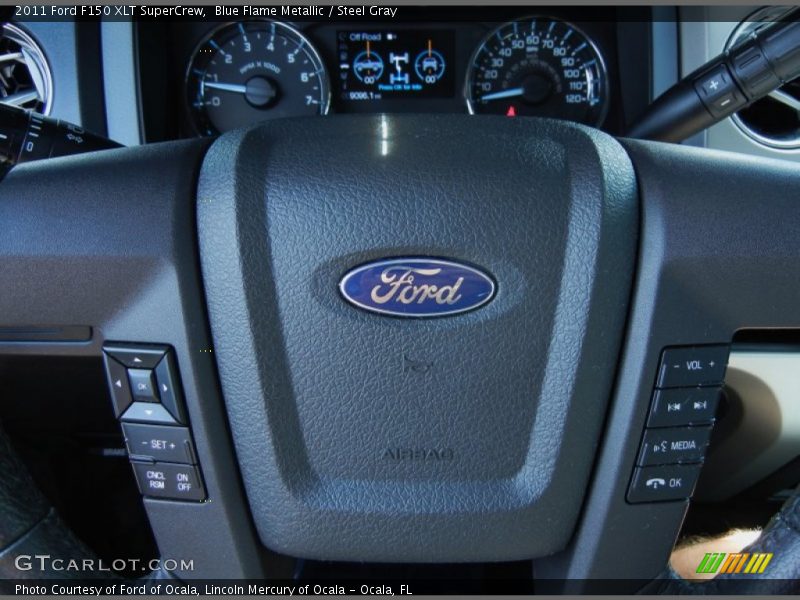 Blue Flame Metallic / Steel Gray 2011 Ford F150 XLT SuperCrew