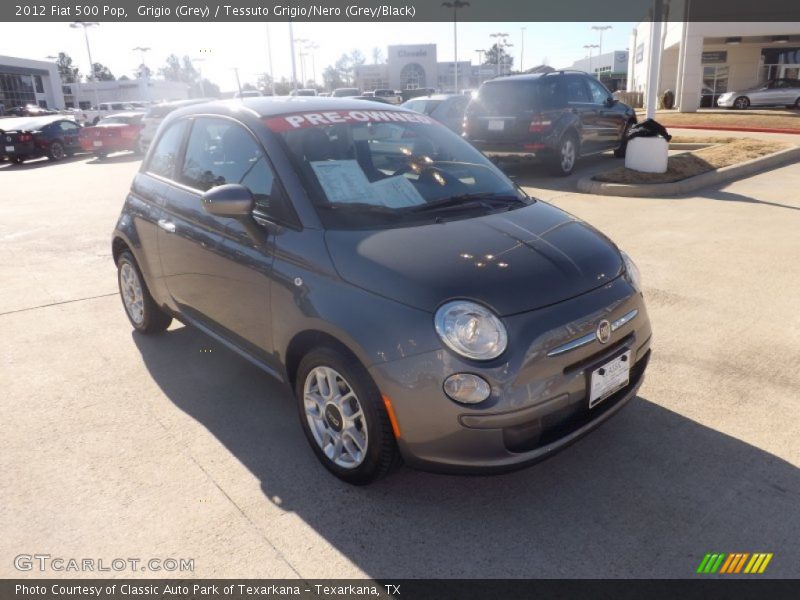 Grigio (Grey) / Tessuto Grigio/Nero (Grey/Black) 2012 Fiat 500 Pop
