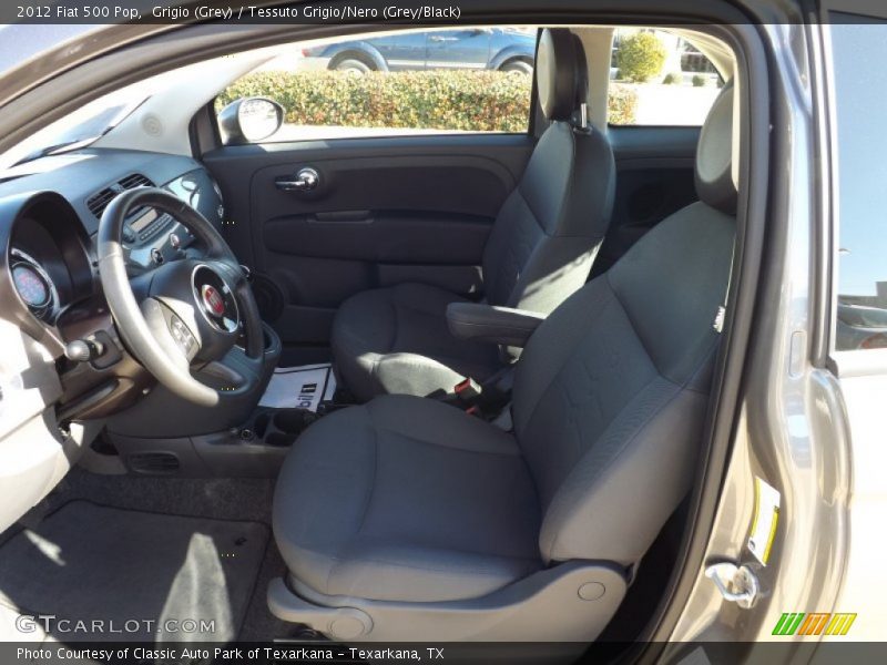  2012 500 Pop Tessuto Grigio/Nero (Grey/Black) Interior