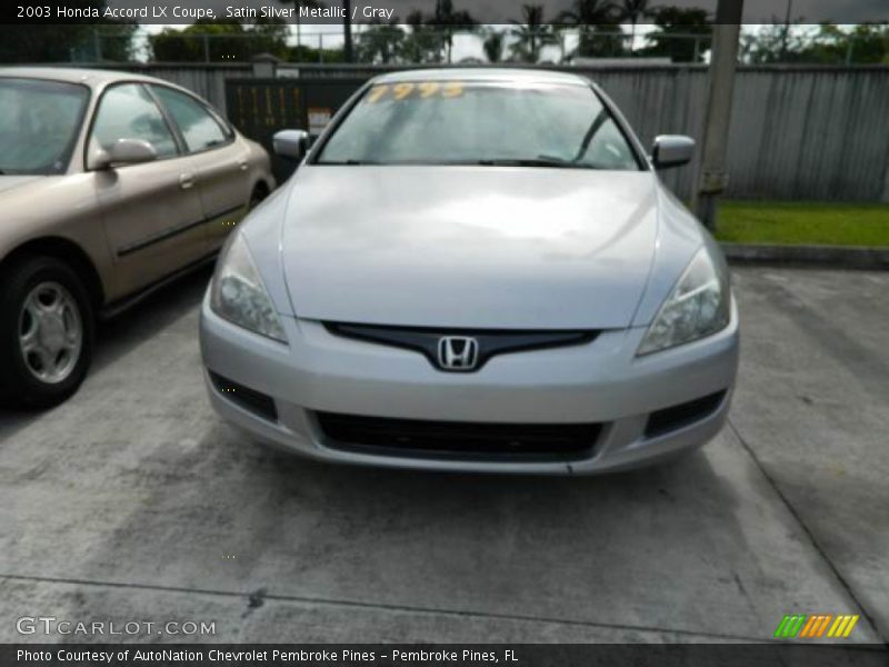 Satin Silver Metallic / Gray 2003 Honda Accord LX Coupe