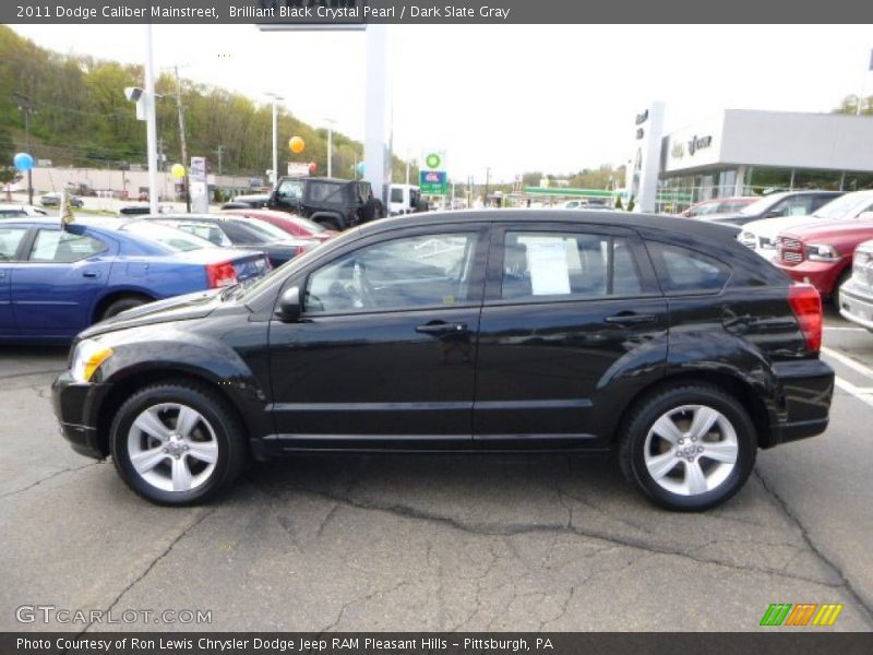 Brilliant Black Crystal Pearl / Dark Slate Gray 2011 Dodge Caliber Mainstreet