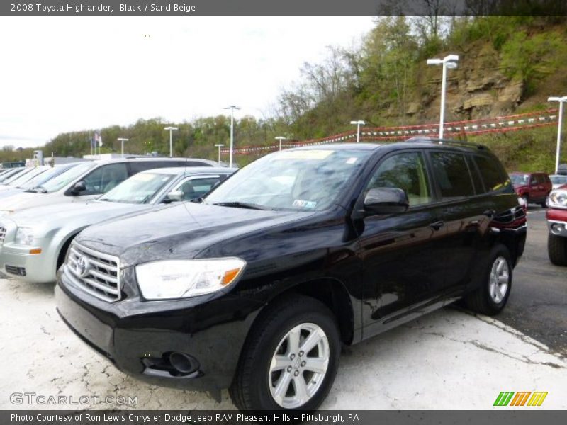 Black / Sand Beige 2008 Toyota Highlander