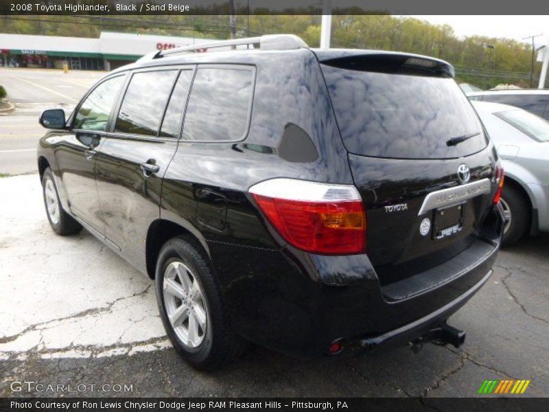 Black / Sand Beige 2008 Toyota Highlander