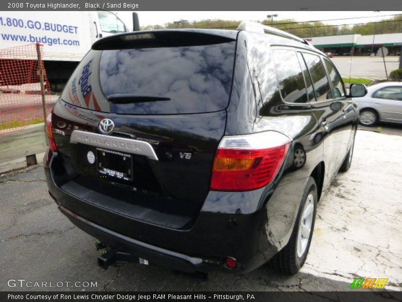 Black / Sand Beige 2008 Toyota Highlander