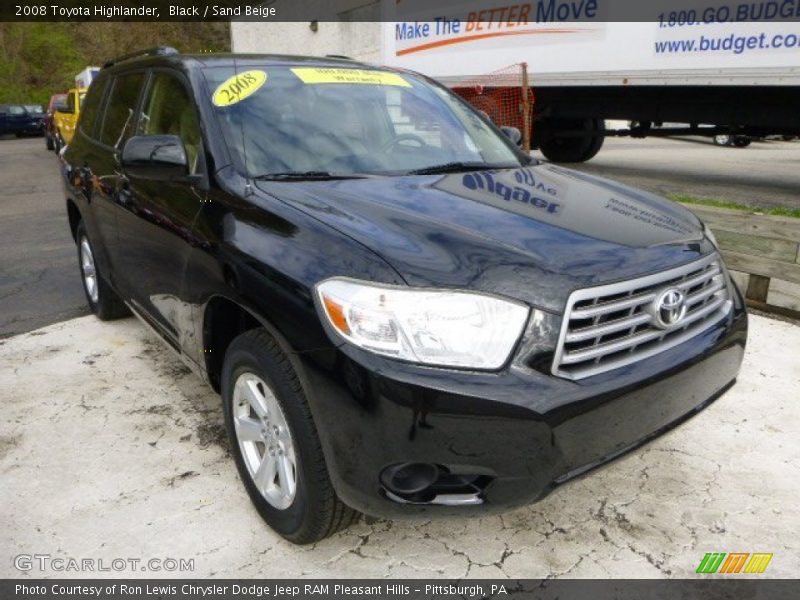 Black / Sand Beige 2008 Toyota Highlander