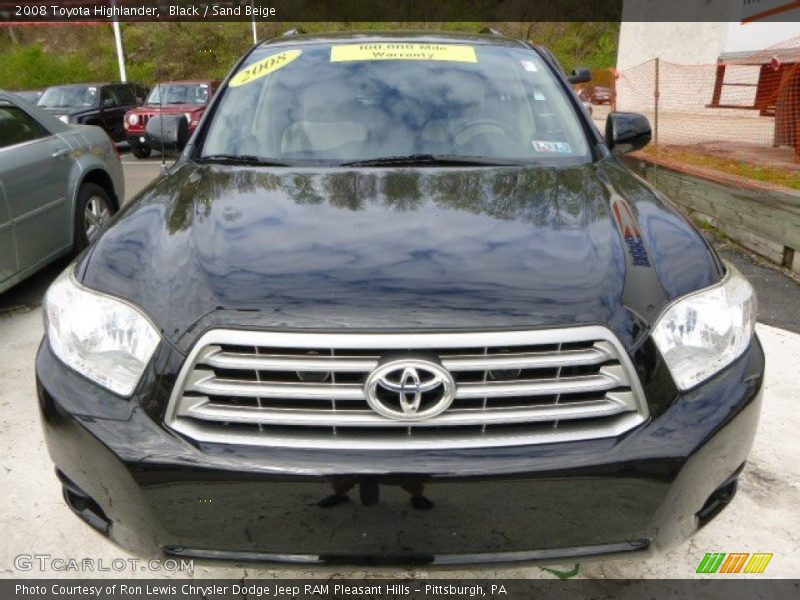 Black / Sand Beige 2008 Toyota Highlander