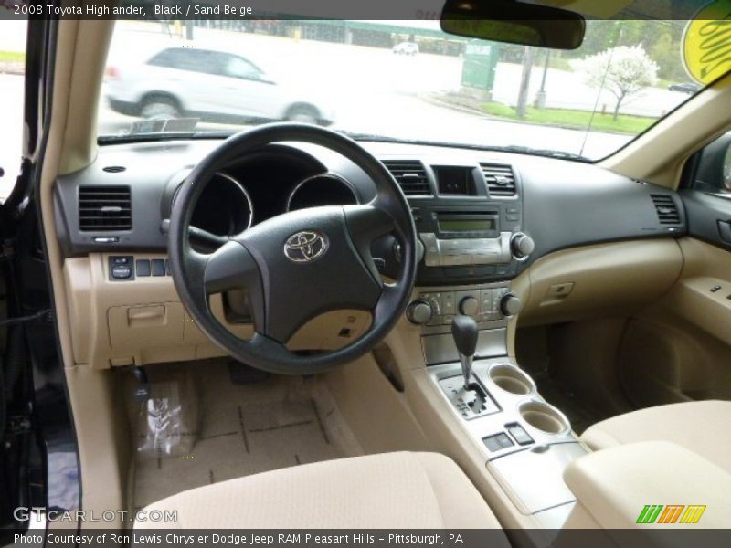 Black / Sand Beige 2008 Toyota Highlander