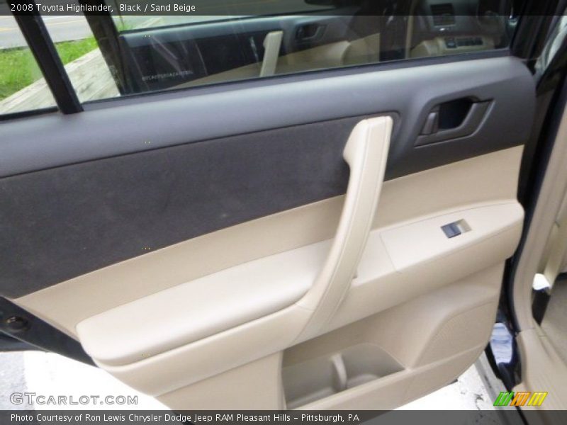Black / Sand Beige 2008 Toyota Highlander