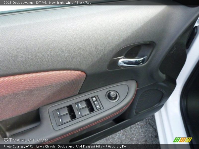 New Bright White / Black/Red 2013 Dodge Avenger SXT V6