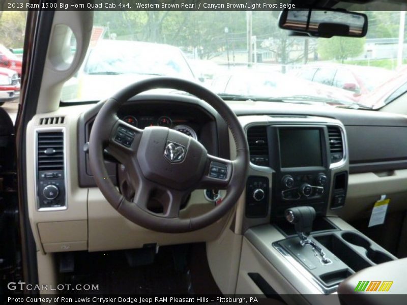 Western Brown Pearl / Canyon Brown/Light Frost Beige 2013 Ram 1500 Big Horn Quad Cab 4x4