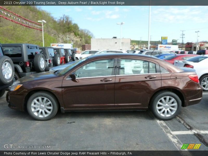 Deep Auburn Pearl / Black/Light Frost Beige 2013 Chrysler 200 Touring Sedan