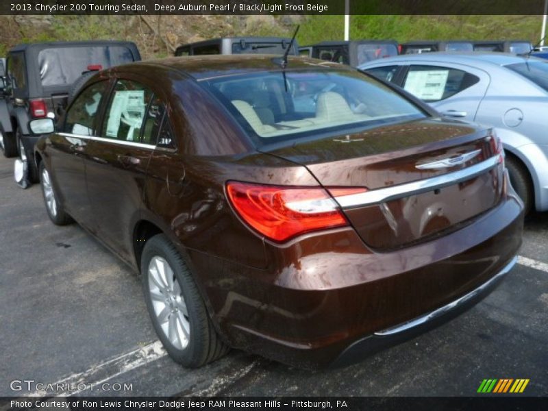 Deep Auburn Pearl / Black/Light Frost Beige 2013 Chrysler 200 Touring Sedan