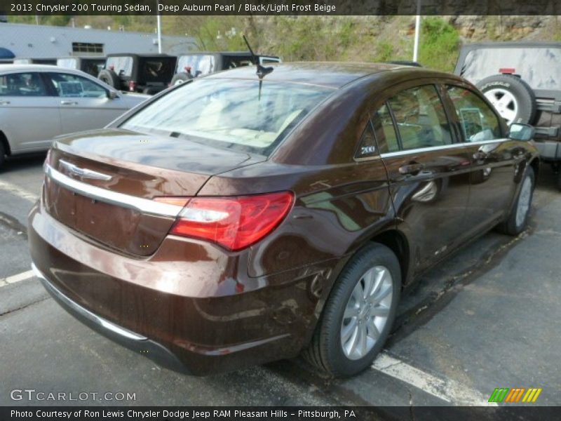 Deep Auburn Pearl / Black/Light Frost Beige 2013 Chrysler 200 Touring Sedan