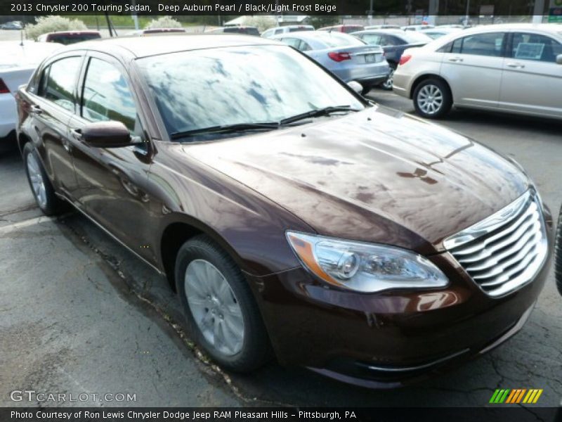 Deep Auburn Pearl / Black/Light Frost Beige 2013 Chrysler 200 Touring Sedan