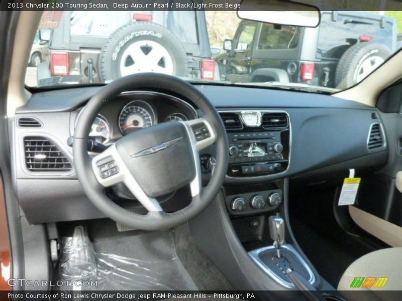 Deep Auburn Pearl / Black/Light Frost Beige 2013 Chrysler 200 Touring Sedan
