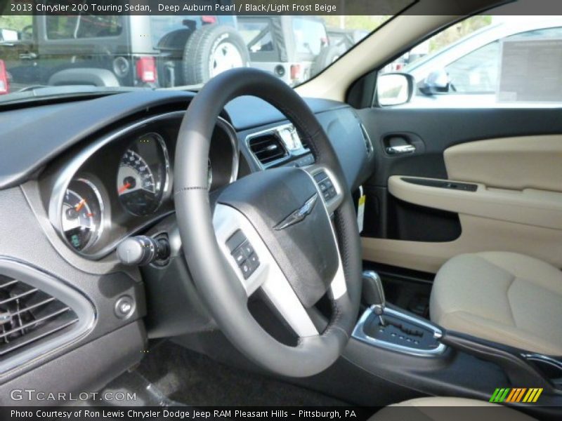 Deep Auburn Pearl / Black/Light Frost Beige 2013 Chrysler 200 Touring Sedan