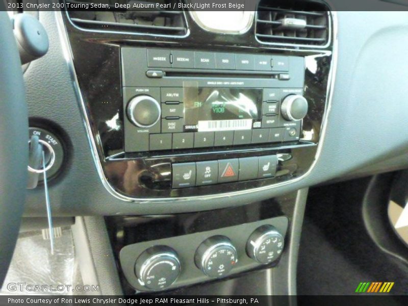 Deep Auburn Pearl / Black/Light Frost Beige 2013 Chrysler 200 Touring Sedan