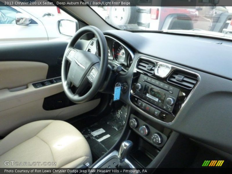 Deep Auburn Pearl / Black/Light Frost Beige 2013 Chrysler 200 LX Sedan