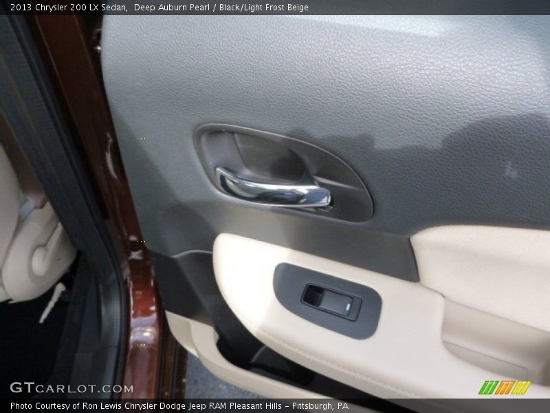 Deep Auburn Pearl / Black/Light Frost Beige 2013 Chrysler 200 LX Sedan