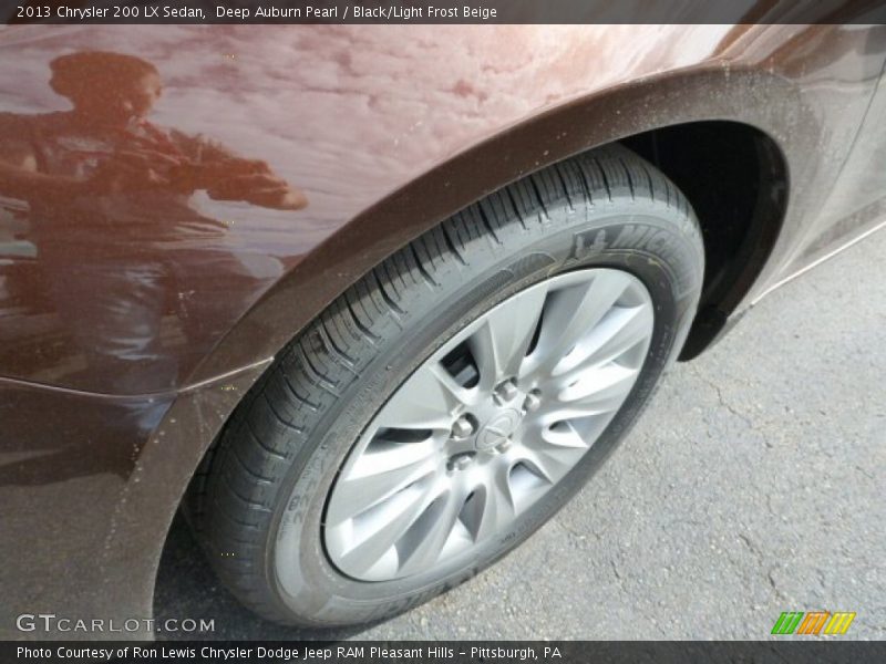 Deep Auburn Pearl / Black/Light Frost Beige 2013 Chrysler 200 LX Sedan